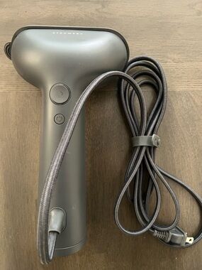 Like new Steamery Cirrus 3 Handheld Clothes Steamer 1200W Heated Plate Charcoal